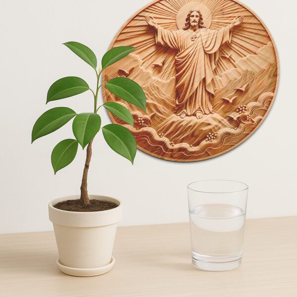 Jesus on a Mountain 3D Laser Engraving File,