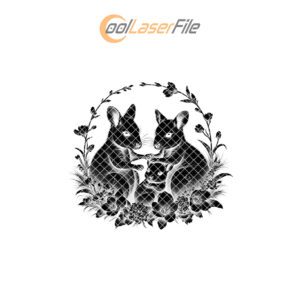 Slate Cheese Board Engraving Design, Quokka Family Freesia,