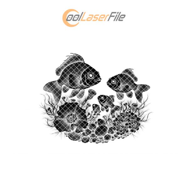 Slate Cheese Board Engraving File, Clownfish Sea Anemone