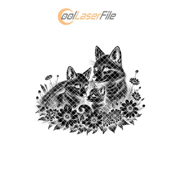 Slate Cheese Board Engraving File, Dhole Family Cosmos
