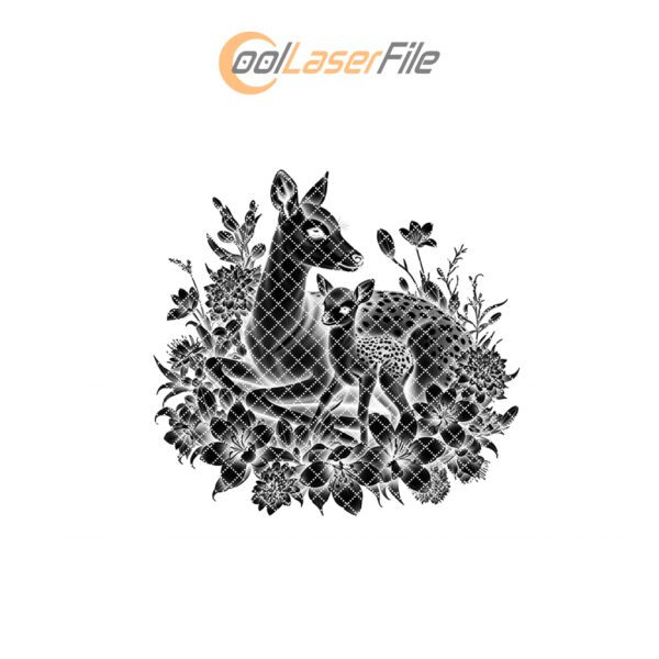 Slate Cheese Board Engraving File, Dik Dik Family,