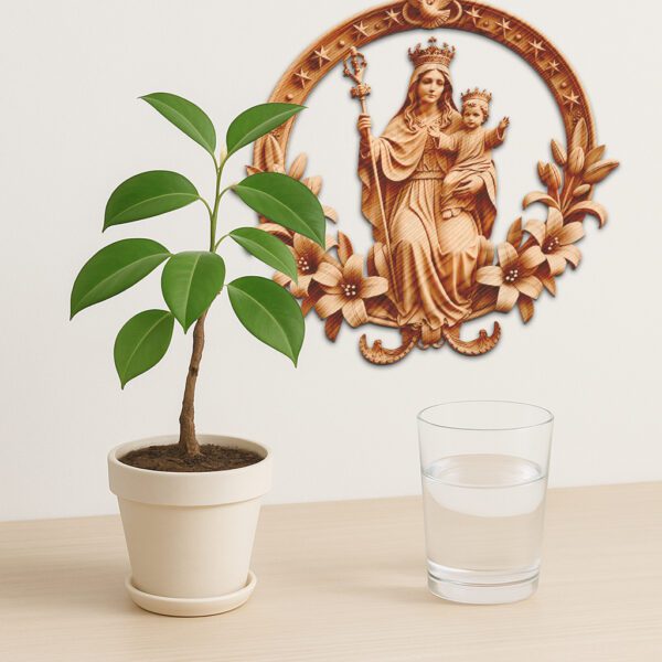 Virgin Mary and Baby Jesus 3D Illusion Laser