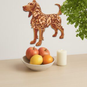 3D Basset Hound Laser Engraving Art File, Unique