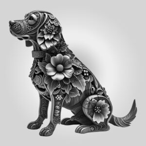 3D Beagle Illusion Laser Engraving File, Layered Dog