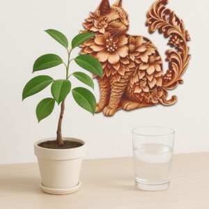 3D Cat Illusion Laser Engraving File, Selkirk Rex