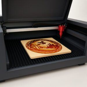 3D Halloween Laser Engraving File, Witch Flying Over