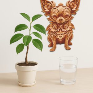 3D Illusion Chihuahua Laser Engraving File, Dog Art
