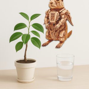 3D Illusion Cyborg Prairie Dog Laser Design, Futuristic