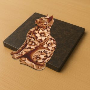 3D Illusion Engraving Laser File, American Shorthair Cat