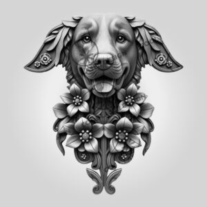 3D Illusion Golden Retriever Laser Engraving File, DIY