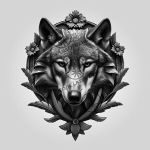 3D Illusion Halloween Wolf Head Laser Engraving File,