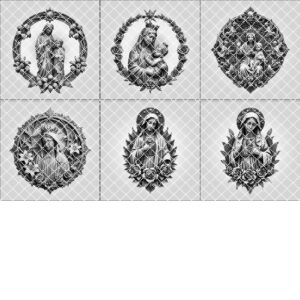 3D Illusion Jesus and Mary Laser Engraving File,