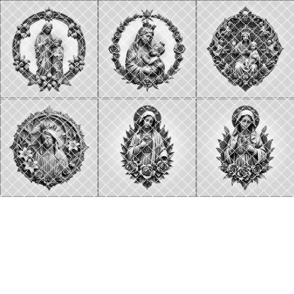 3D Illusion Jesus and Mary Laser Engraving File,