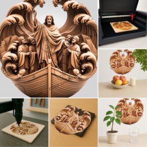 3D Illusion Jesus Wall Art File, Christian Religious