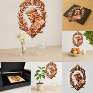 3D Illusion Jesus Wall Art File, Christian Religious