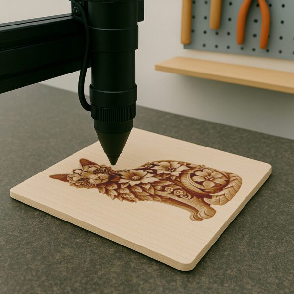 3D Illusion Laperm Cat Laser Engraving File, Unique