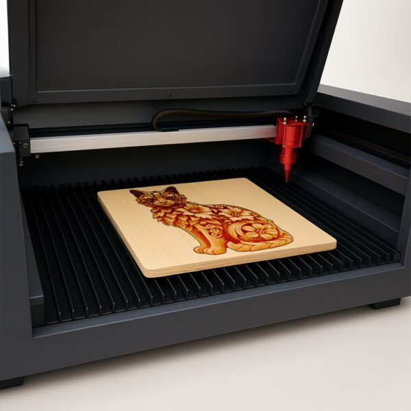 3D Illusion Laperm Cat Laser Engraving File, Unique