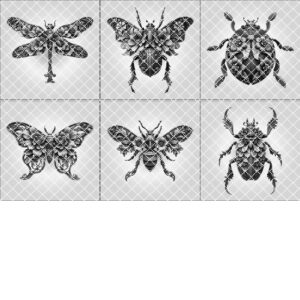 3D Illusion Laser Engraving Bundle, Insect and Flora