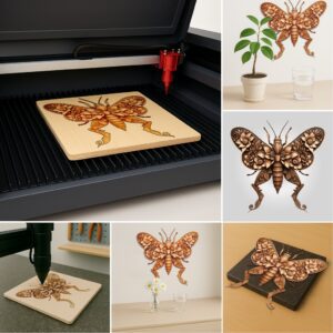 3D Illusion Laser Engraving Bundle, Insect and Nature