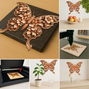 3D Illusion Laser Engraving Bundle, Insect and Nature