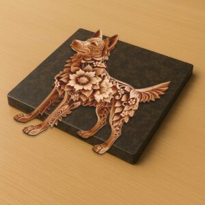 3D Illusion Laser Engraving File, Australian Shepherd Dog