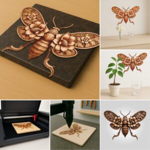 3D Illusion Laser Engraving File Bundle, Insect and