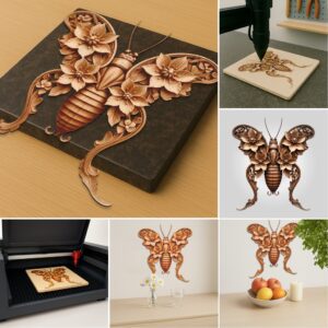 3D Illusion Laser Engraving File Bundle, Insect and