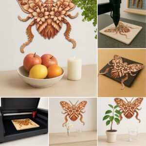 3D Illusion Laser Engraving File Bundle, Insect and
