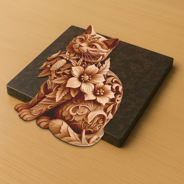 3D Illusion Laser Engraving File Exotic Shorthair Cat,