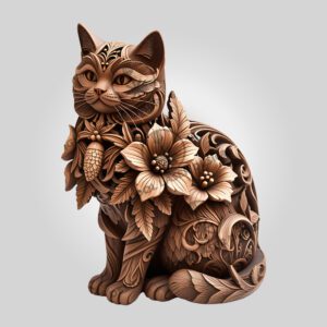 3D Illusion Laser Engraving File Exotic Shorthair Cat,