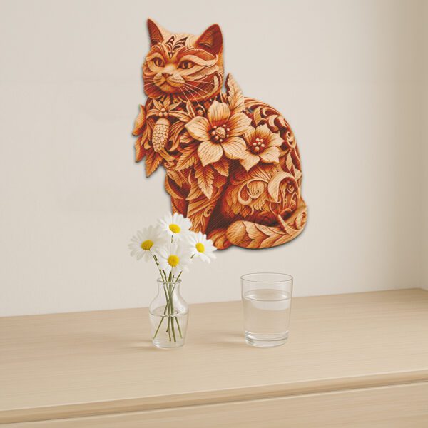 3D Illusion Laser Engraving File Exotic Shorthair Cat,