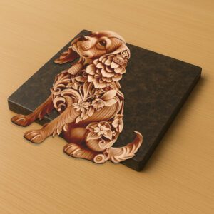 3D Illusion Laser Engraving File for Cavalier King