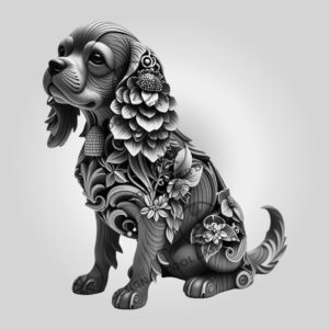 3D Illusion Laser Engraving File for Cavalier King