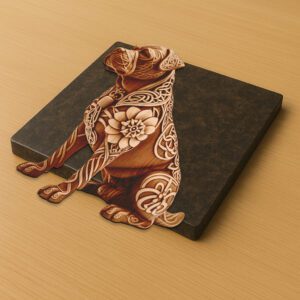 3D Illusion Laser Engraving File, Rottweiler Dog Art,