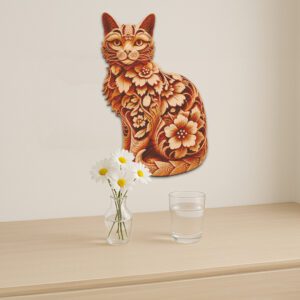 3D Illusion Laser Engraving File, Russian Blue Cat