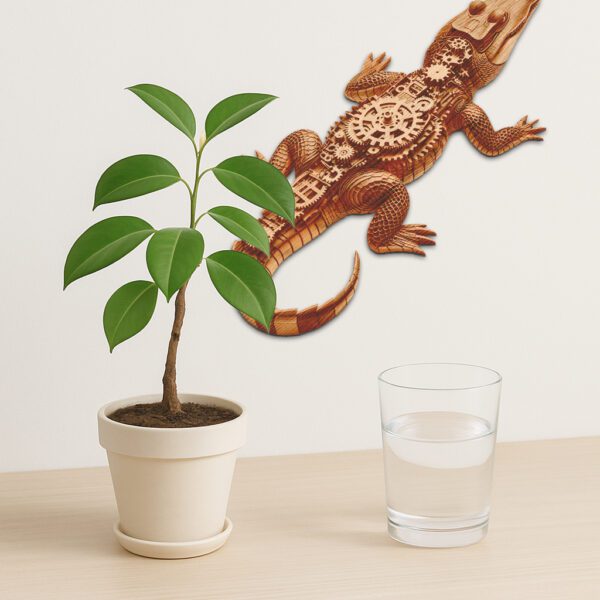 3D Illusion Laser Engraving File, Steampunk Alligator, Mechanical