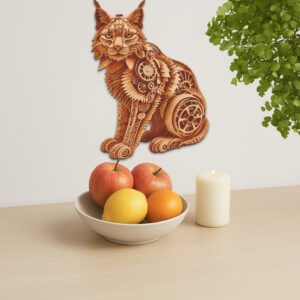 3D Illusion Laser Engraving File, Steampunk Cat Art,