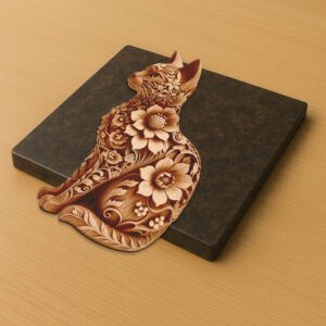 3D Illusion Laser Engraving File, Tonkinese Cat Art,