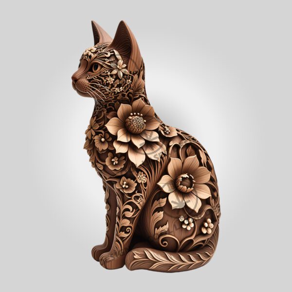 3D Illusion Laser Engraving File, Tonkinese Cat Art,