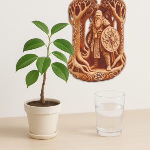 3D Illusion Laser Engraving File, Viking Forest Wall