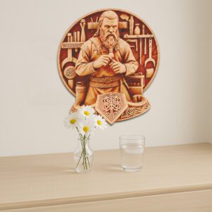 3D Illusion Laser Engraving File, Viking Soldier Art,