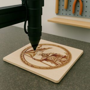 3D Illusion Laser Engraving File, Viking Soldier Banner,