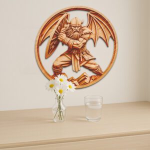 3D Illusion Laser Engraving File, Viking Soldier Battle