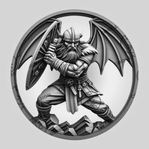 3D Illusion Laser Engraving File, Viking Soldier Battle