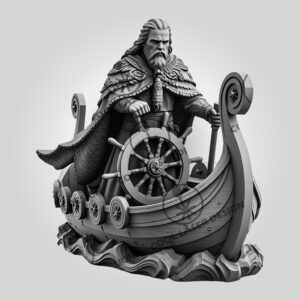 3D Illusion Laser Engraving File, Viking Soldier Navigator,