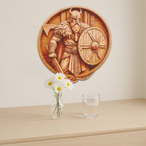 3D Illusion Laser Engraving File, Viking Soldier Wall