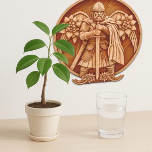 3D Illusion Laser Engraving File, Viking Soldier Warrior