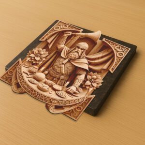 3D Illusion Laser Engraving File, Viking Warrior Feast