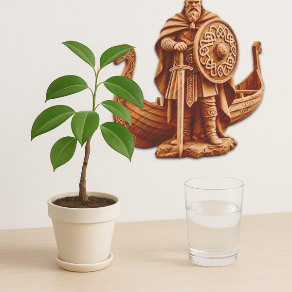 3D Illusion Laser Engraving File, Viking Warrior Longship