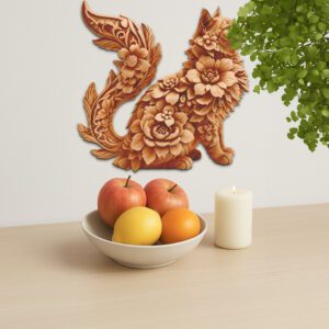 3D Illusion Laser Himalayan Cat Art, Unique Animal